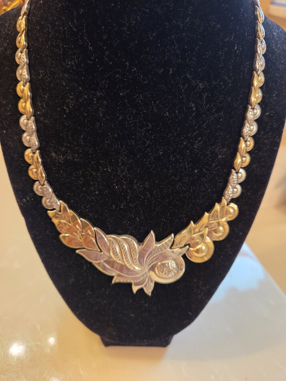 Sterling Silver And Gold Necklace